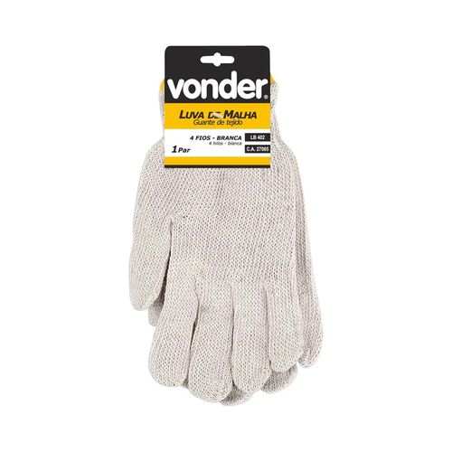 Luva Vonder Malha 4 Fios Branca 7025000001