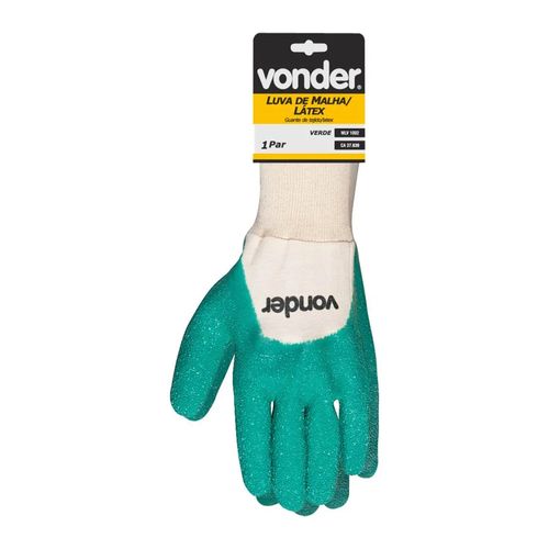 Luva Vonder Malha/Látex Verde 7025100200