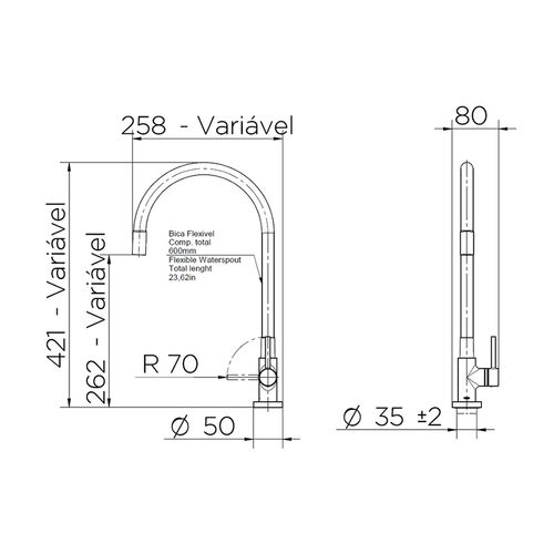 Torneira Docol Cozinha Mesa Spice Cromado/Black 00902157