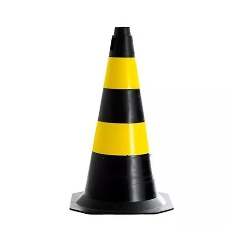 Cone Vonder Preto/Amarelo 75cm Polietileno 7029000750