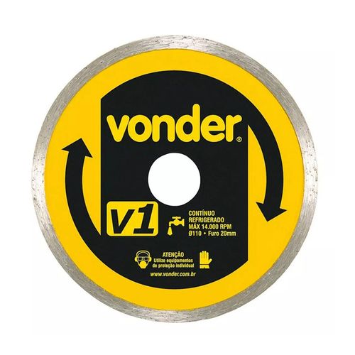 Disco Diamantado Vonder V1 110mm Segmentado Furo 20mm — Ref. 1268100000