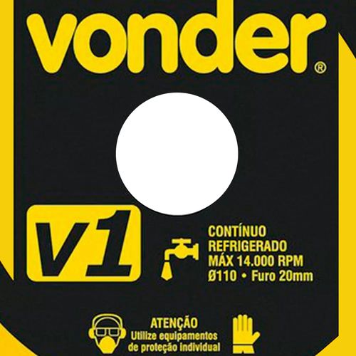 Disco Diamantado Vonder V1 110mm Segmentado Furo 20mm — Ref. 1268100000