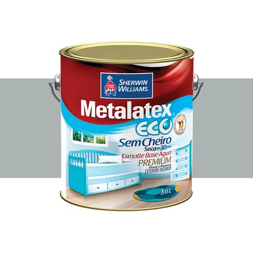 Tinta Sherwin Williams Metalatex Eco Esmalte Alto Brilho Platina 3,6 Litros 8660201