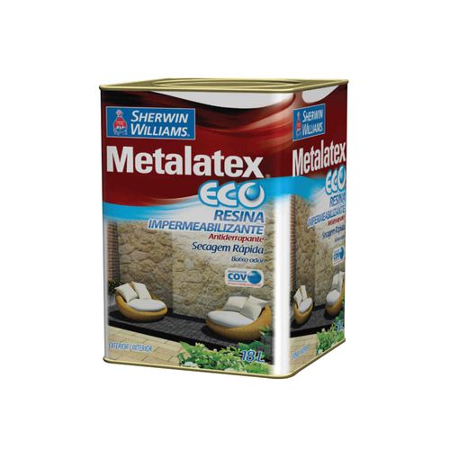 Resina Sherwin Williams Metalatex Eco Base Água 18 Litros Incolor 7490006
