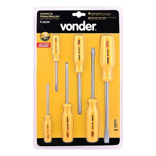 Chave de Fenda/Phillips Vonder Jogo 6 Peças Crv 3072206000
