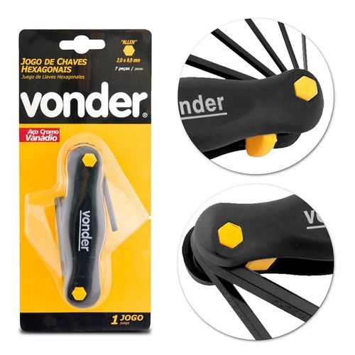 Chave Vonder Allen Jogo 2 A 8mm 7 Peças Suporte Crv 3573200800