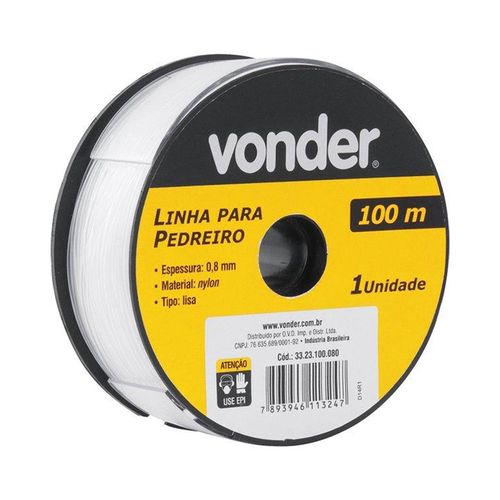 Linha Vonder para Pedreiro 0,80mmx100m 3323100080