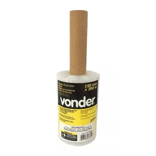 Filme Plástico Stretch Vonder 15cm x 300m para Empacotamento — Ref. 1131150300
