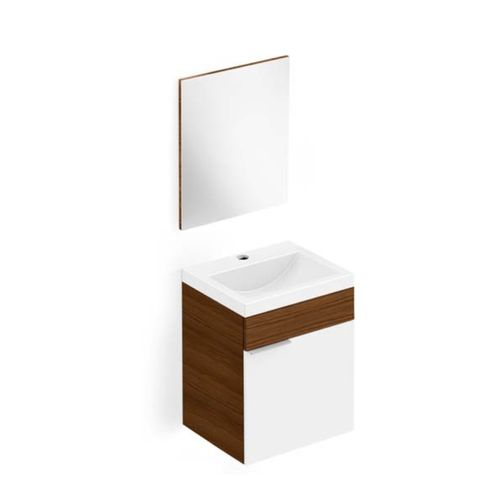 Kit Incepa Avant 41x34cm Gabinete/Espelho/Lavatorio Weng/Weng B60002M240