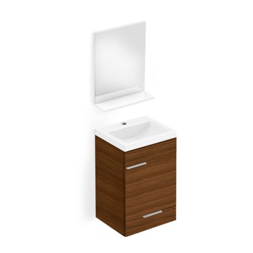 Kit Incepa Avant 41x34cm Gabinete/Gaveta/Espelho/Lavatório Weng/Weng B60005M240