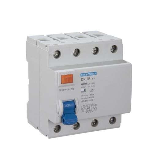 Disjuntor Tramontina Mod.TR-63 4 Polos 63A 30MA 6KA 58014/065