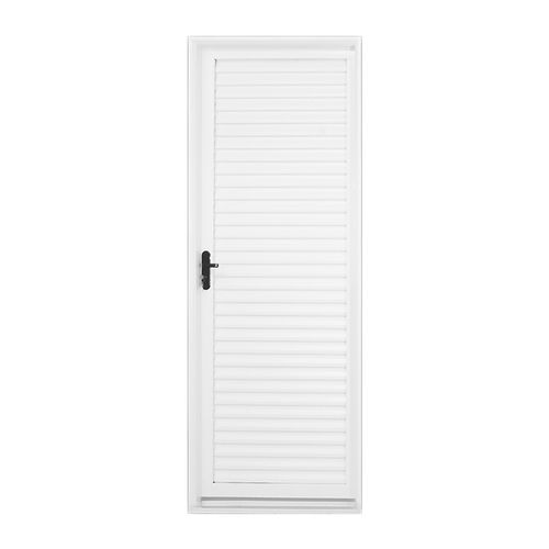 Porta MGM 217x85x06Cm Sul Branca Laminada ID104644 - Esquerda - Aço