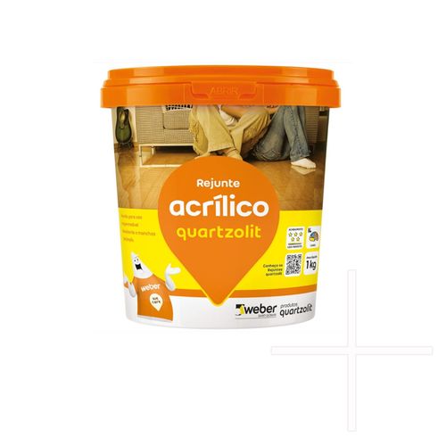 Rejunte Quartzolit Acrílico 1KG Branco