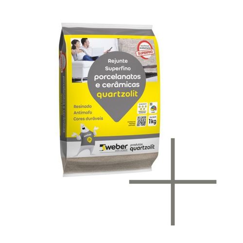 Rejunte Quartzolit Porcelanato 1Kg Cinza Outono 0110.00019.0015FD