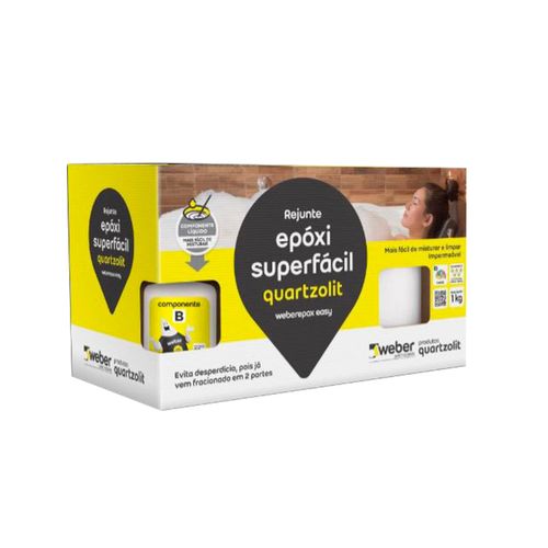 Rejunte Quartzolit Epoxi Superfacil Palha 1Kg 0574.00045.0001CX