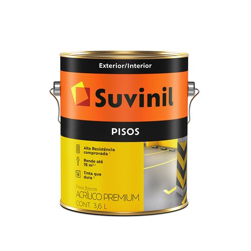 Tinta Suvinil Piso Fosco Cinza 3,6 Litros 53419957