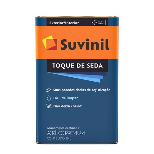 Tinta Suvinil Toque Seda Acetinado Branco Neve 18 Litros Lavável Exterior/Interior 53422342