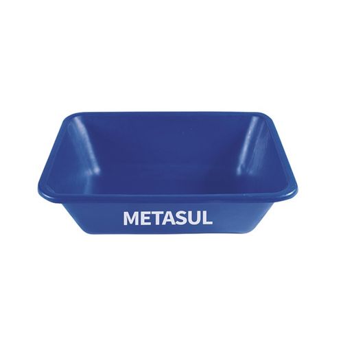 Masseira PVC Metasul para Cimento 50 Litros Azul 70x50x22Cm