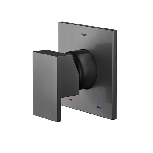 Acabamento Docol Monocomando Chuveiro AP/BP 3/4" New Edge Grafite Escovado 92970