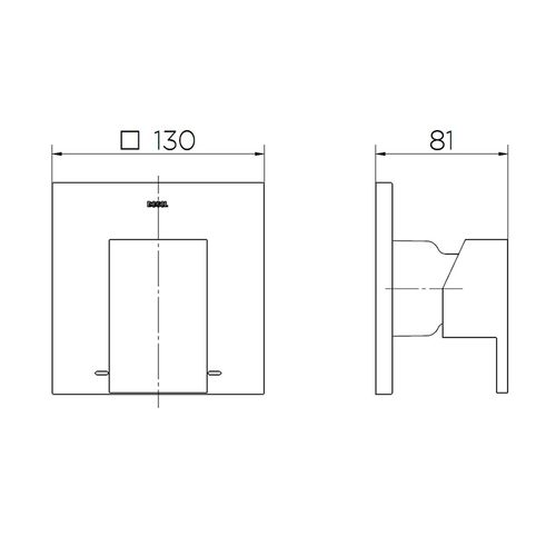 Acabamento Docol Monocomando Chuveiro AP/BP 3/4" New Edge Grafite Escovado 92970