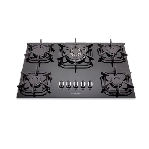 Cooktop Mueller Vidro 5 Queimadores Gás Tc 601093003/005/601270003 Bivolt