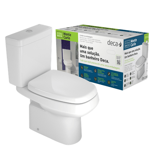 Kit Completo Bacia com Caixa Acoplada Monte Carlo Deca KP.808.17