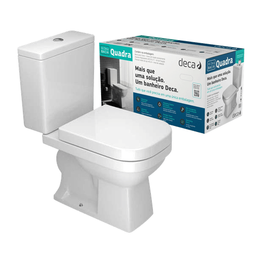 Kit Deca Combo Bacia com Caixa Acoplada Quadra Branco — Ref. KP.210.17