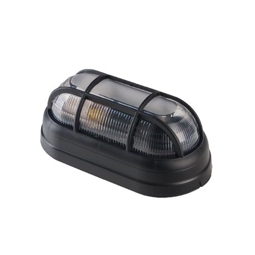 Arandela Demi Tartaruga com Grade Preta 1xE27 — Ref. 7333