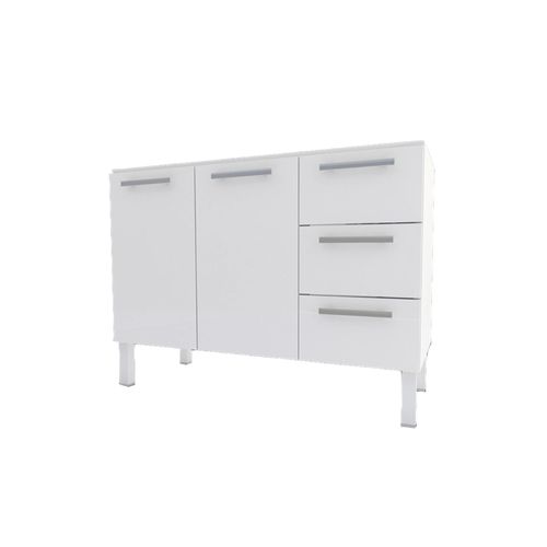 Gabinete Cozimax Venus Flat para Pia 1,20 Metros Branco 87632