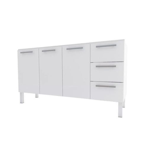 Gabinete Cozimax Venus Flat para Pia 1,50 Metros Branco 87636