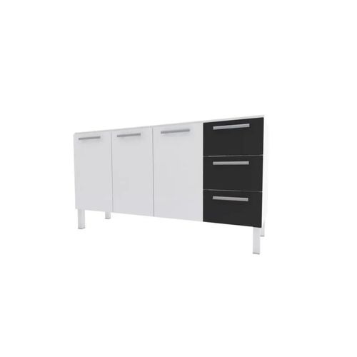 Gabinete Cozimax Venus Flat para Pia 1,50 Metros Preto 87637