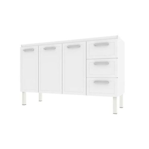 Gabinete Cozimax Quality/Apolo Flat para Pia 1,50 Metros Branco 87654/89591