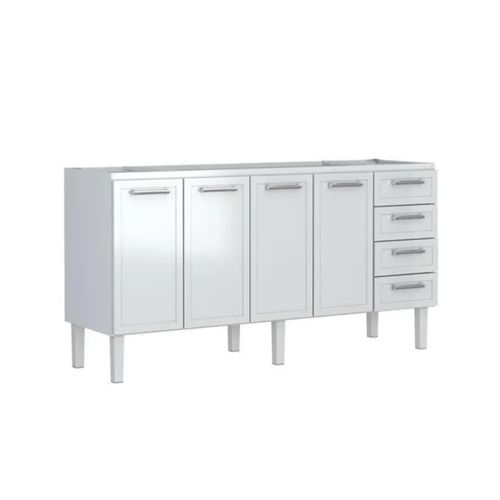 Gabinete Cozimax Quality/Apolo Flat para Pia 2,00 Metros Branco 87660/89597