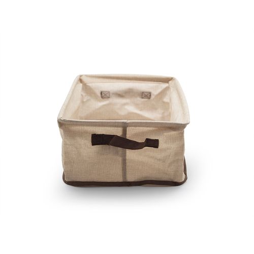 Cesto Decor Tamanho 40x29cm Tecido Marrom 17Litros