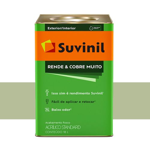 Tinta Suvinil Rende e Cobre Muito Fosco Uva Verde 18 Litros 50321306