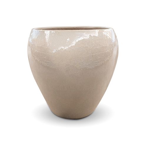 Vaso Decor Modelo Vietnamita Redondo 68x68cm Creme