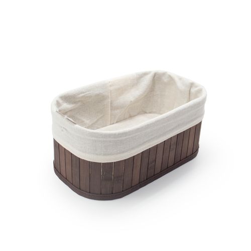 Cesto Para Lavanderia Decor 28x16cm P Bambu Marrom Retangular