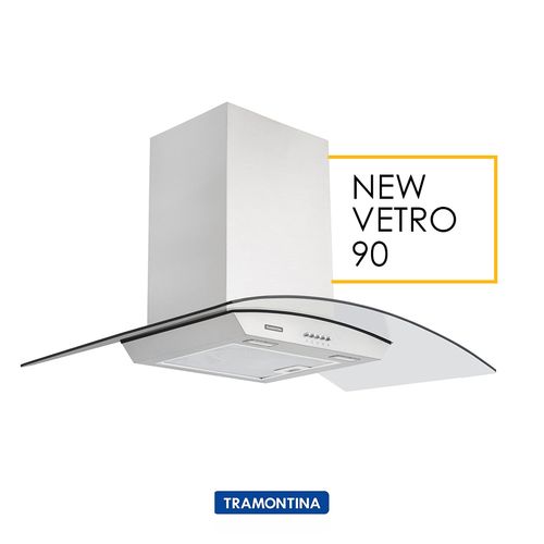 Coifa Tramontina Inox 95800/008 220V New Vetro 90cm