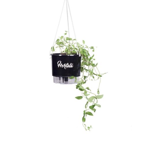 Vaso Autoirrigavel Raiz Hortela Preto 03 16X14,3cm 322