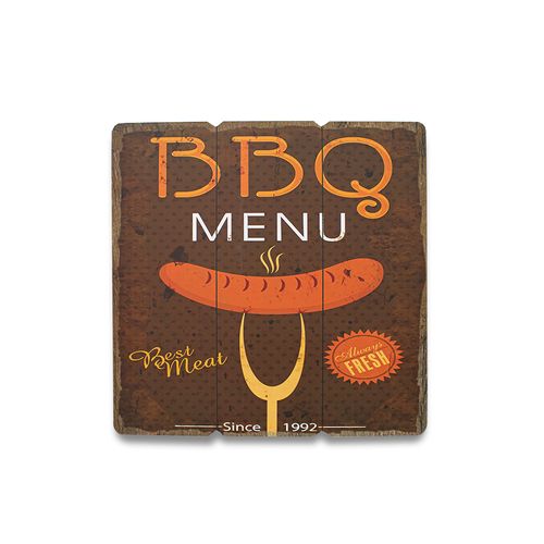 Quadro Decor East-Wall BBQ Menu 39,9x39,9cm
