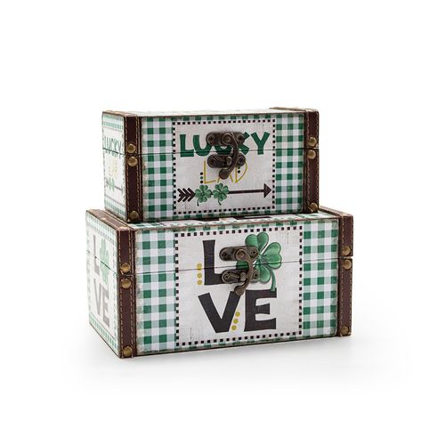 Conjunto de Baús Decor Love 2 Peças