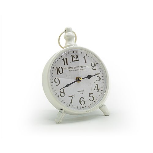 Relógio de Mesa Decor Branco 16,5x24,5cm