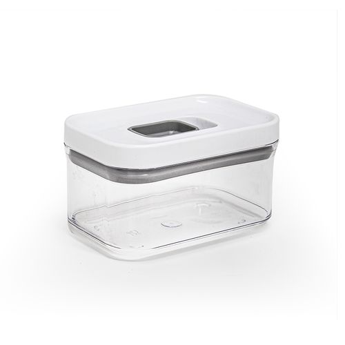 Pote Decor Hermetico Quadrado 670ML Transparente HD-68090