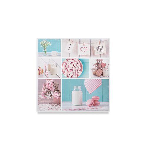 Quadro Decor I Love You Rosa 60x60cm