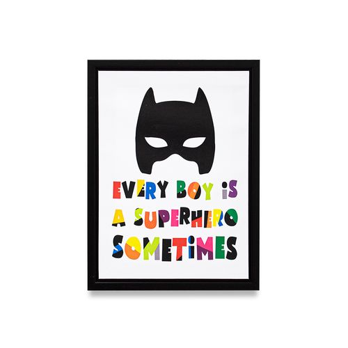 Quadro Decor Every Boy Is a Superhero 30x40cm