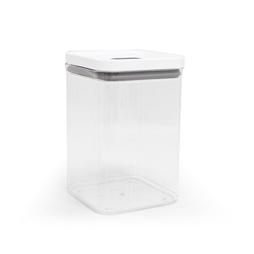 Pote Decor Hermetico Quadrado 4,0 Litros Transparante HD-68144