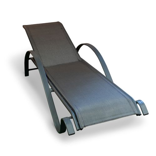 Espreguicadeira Decor Aluminio Cinza 194x66Cm SF7504