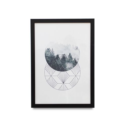 Quadro Decor Floresta CÍrculos 50x70cm