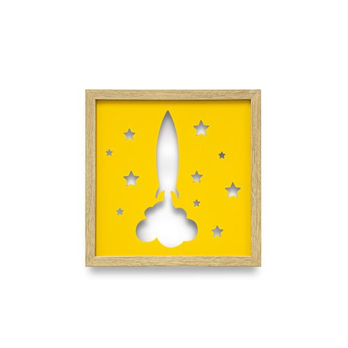 Quadro Decor Foquete Amarelo 30X30Cm