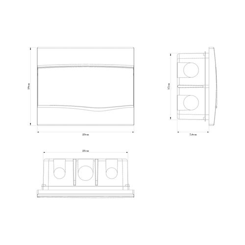 Quadro Tramontina Embutir 9 Din Branco 56300052
